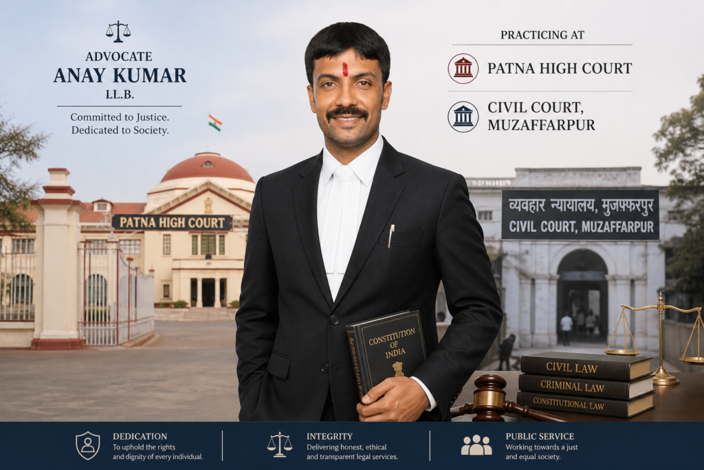 Advocate Anay Kumar – A New Chapter in Legal Excellence : practice at the Patna High Court and the Civil Court, Muzaffarpur