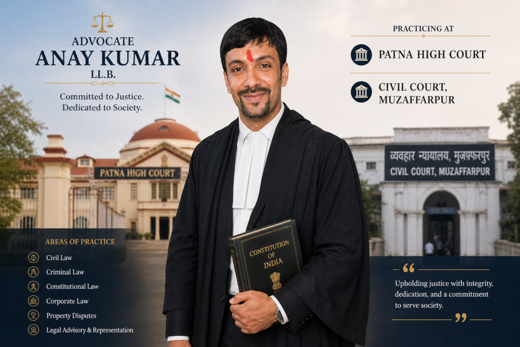 Advocate Anay Kumar – A New Chapter in Legal Excellence : practice at the Patna High Court and the Civil Court, Muzaffarpur