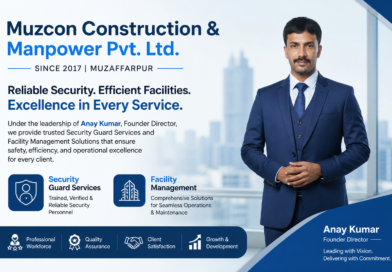 Anay Kumar is the Founder Director of Muzcon Construction & Manpower Pvt. Ltd., a company operating since 2017 in Muzaffarpur.